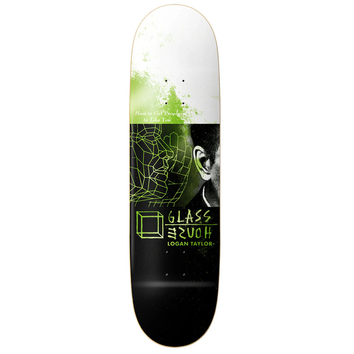 Glass House Taylor Artificial Skateboard Deck - Green Foil - 8.25"