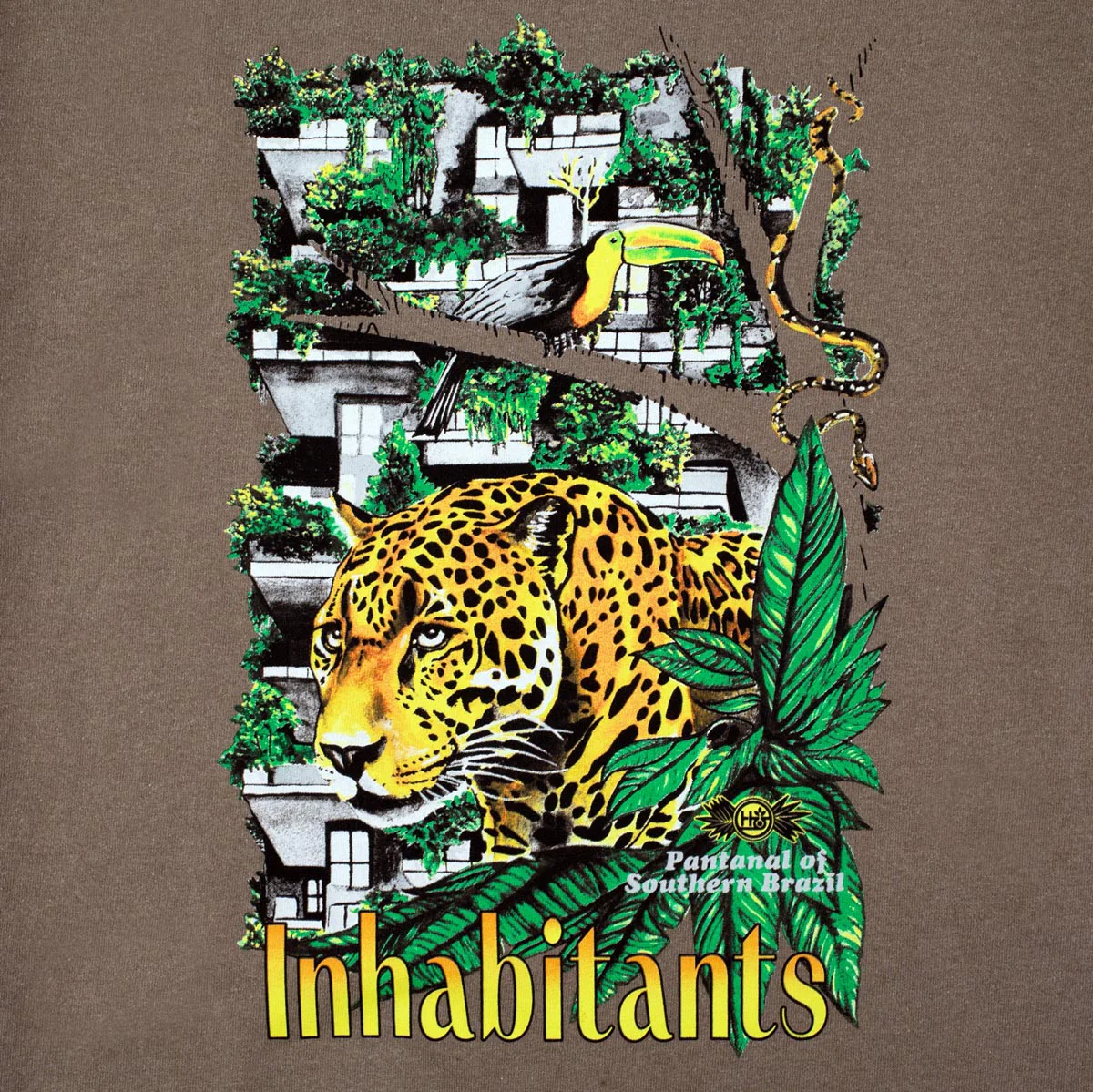 Habitat Pantanal Inhabitants T-Shirt - Washed Brown - Image 2