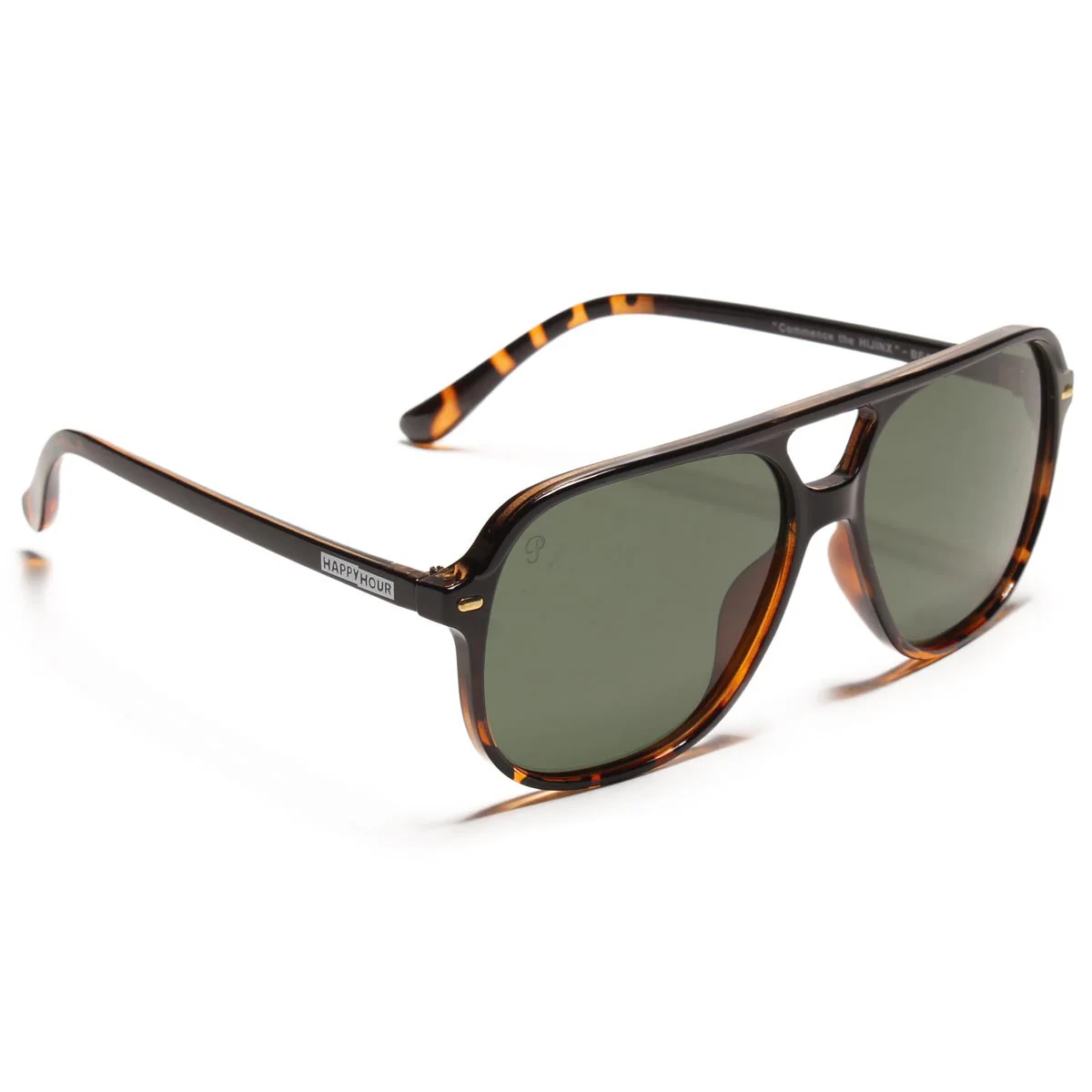 Happy Hour The Duke Polarized Sunglasses - Black Fade/Tortoise/G15 Lens