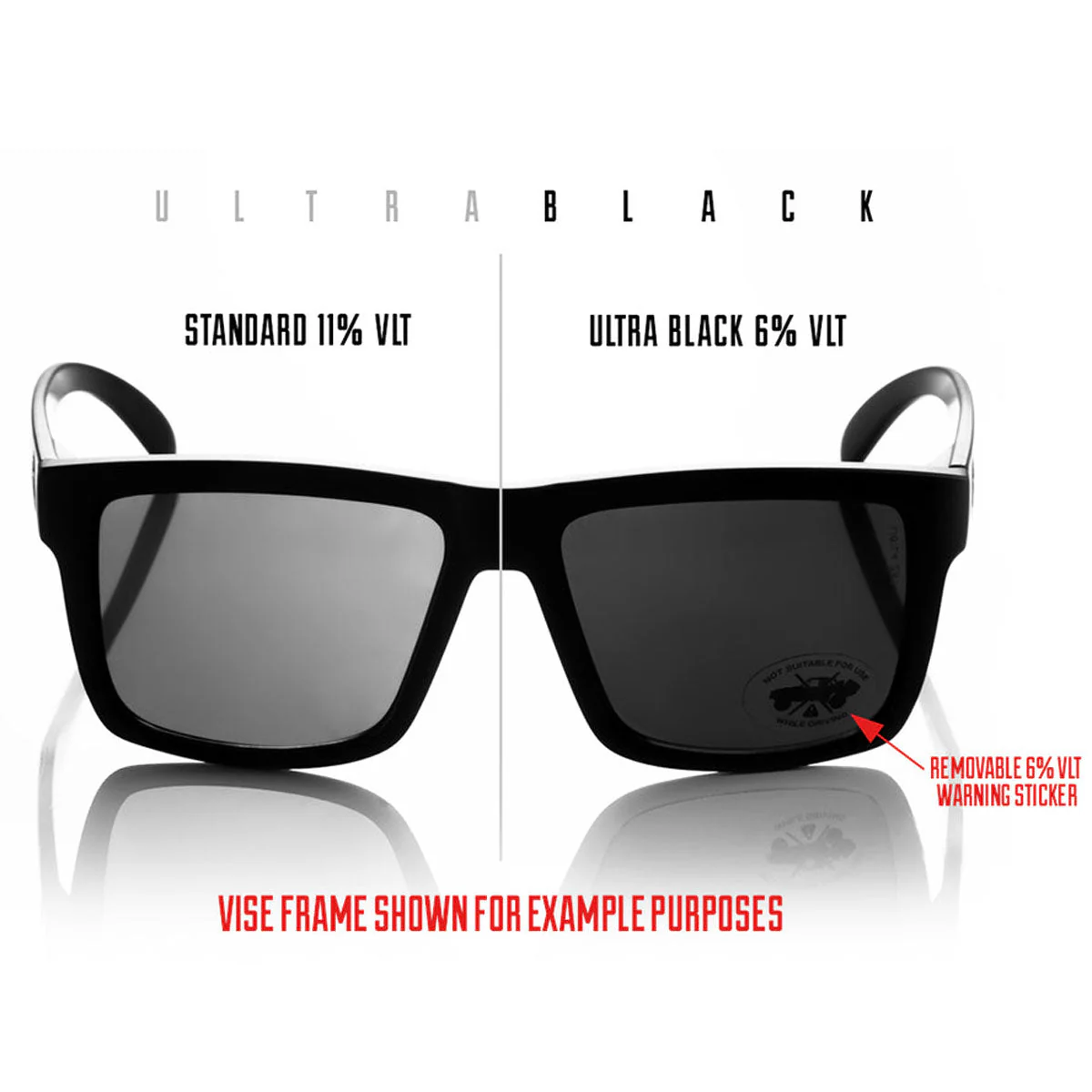 Heat Wave Visual Future Tech Sunglasses - Z87+ Ultra Black Lens - Image 3