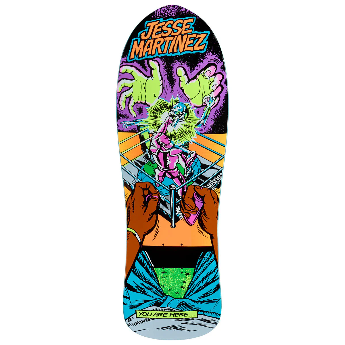 World Industries Jesse Martinez Rock Em Sock Em Skateboard Deck - 10.126"