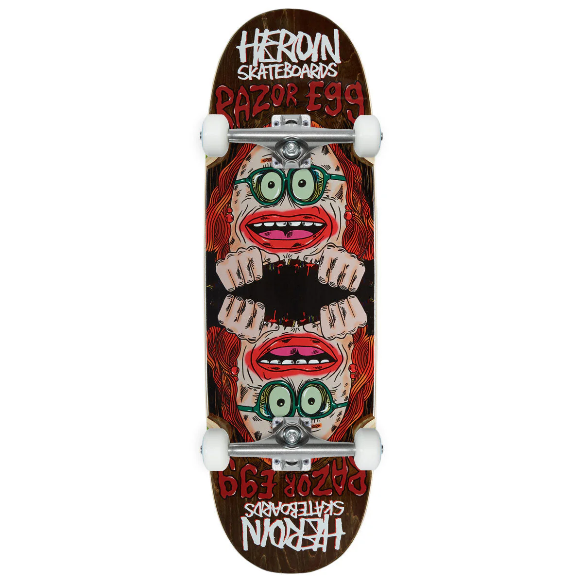 Heroin Auntie Razoregg Skateboard Complete - 9.75"