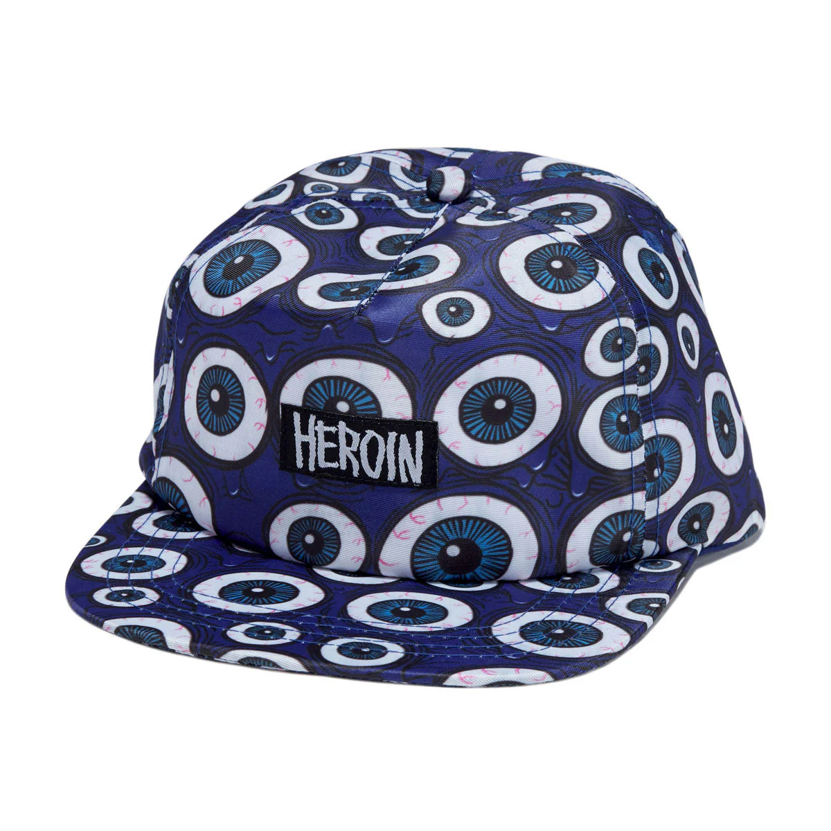 Heroin Eyes Snapback Hat - Blue
