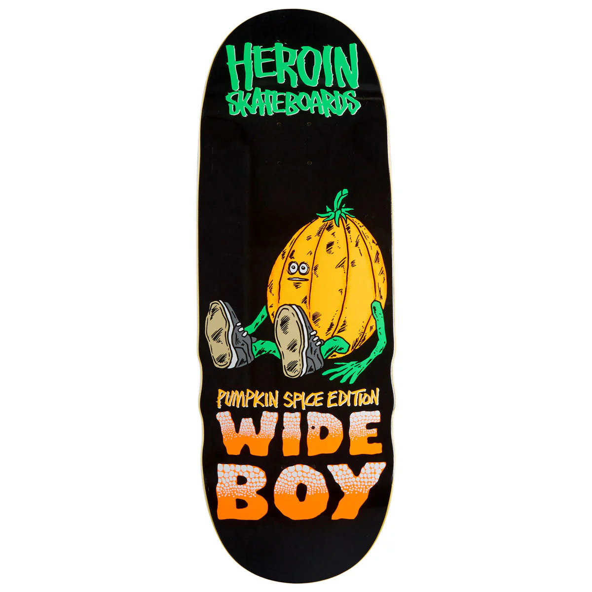 Heroin Pumpkin Spice Wide Boy Skateboard Deck - 10.75"