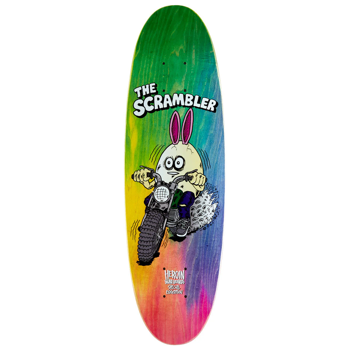 Heroin Scrambler Egg Skateboard Deck - 7.88"