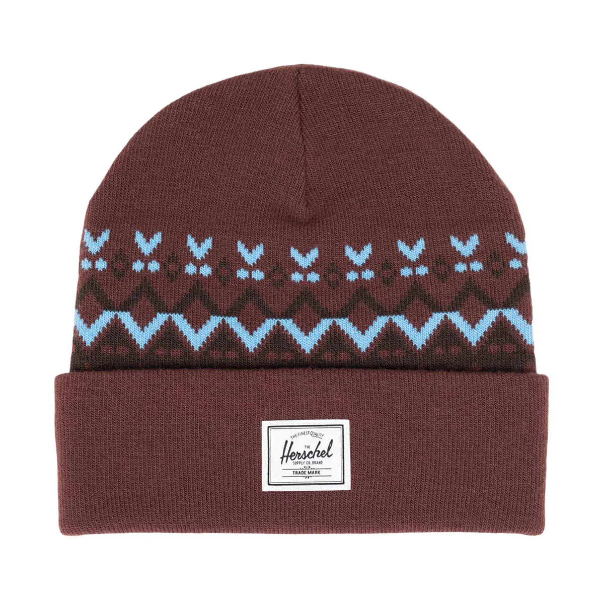 Herschel Supply Elmer Fair Isle Beanie - Bitter Chocolate Fair Isle