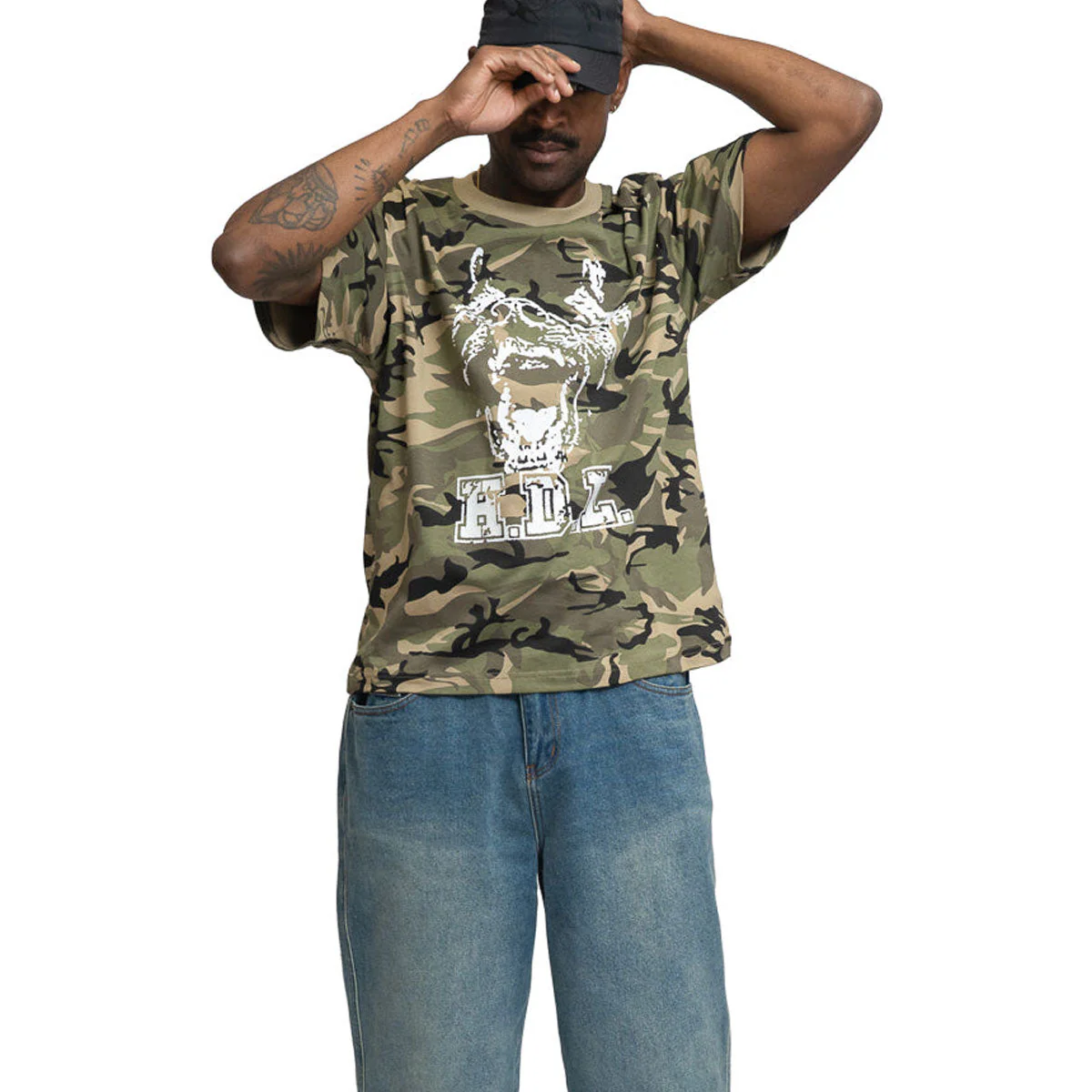 Hoddle H.D.L Bark T-Shirt - Camo - Image 3