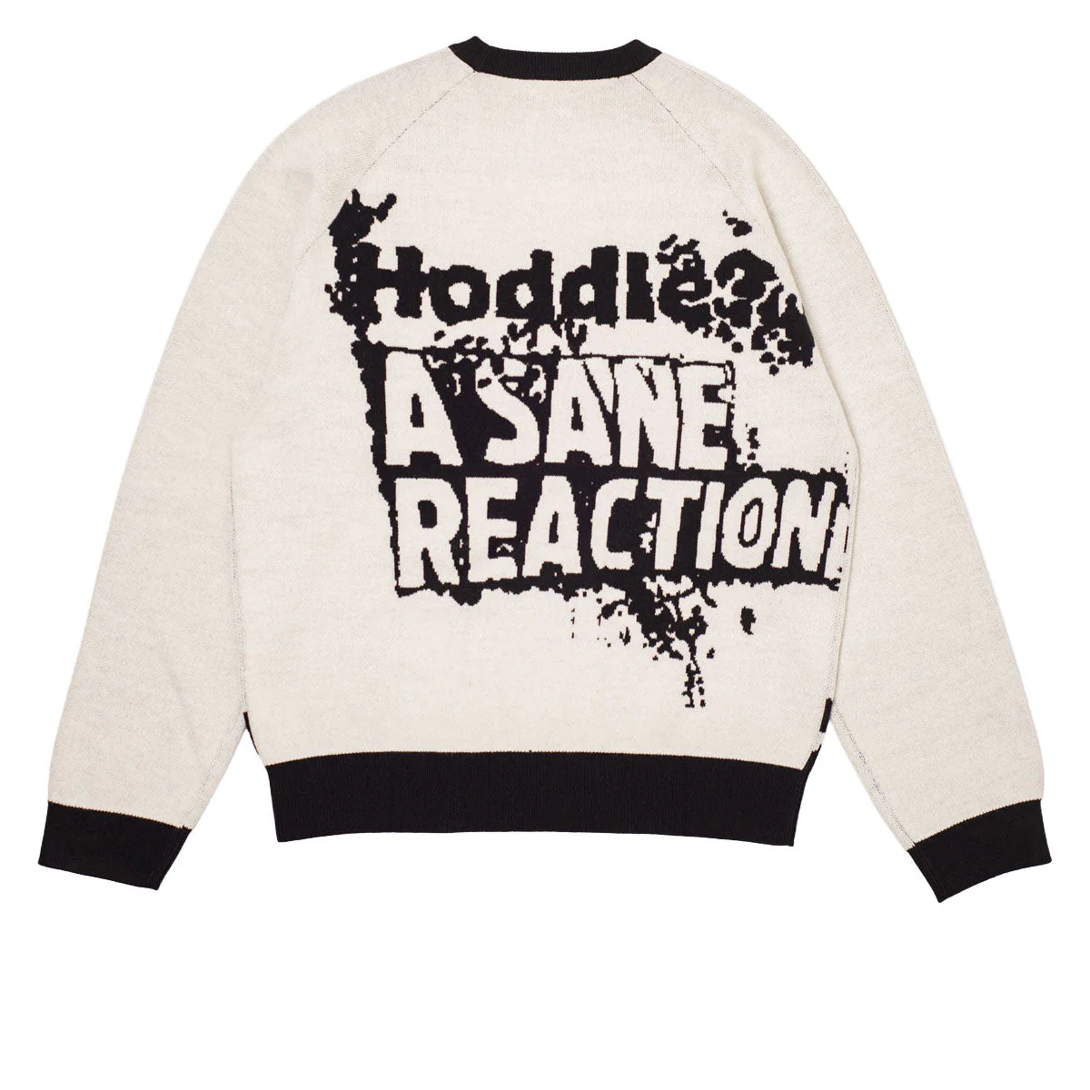 Hoddle Sane Reaction Knit Sweater - White/Black - Image 2