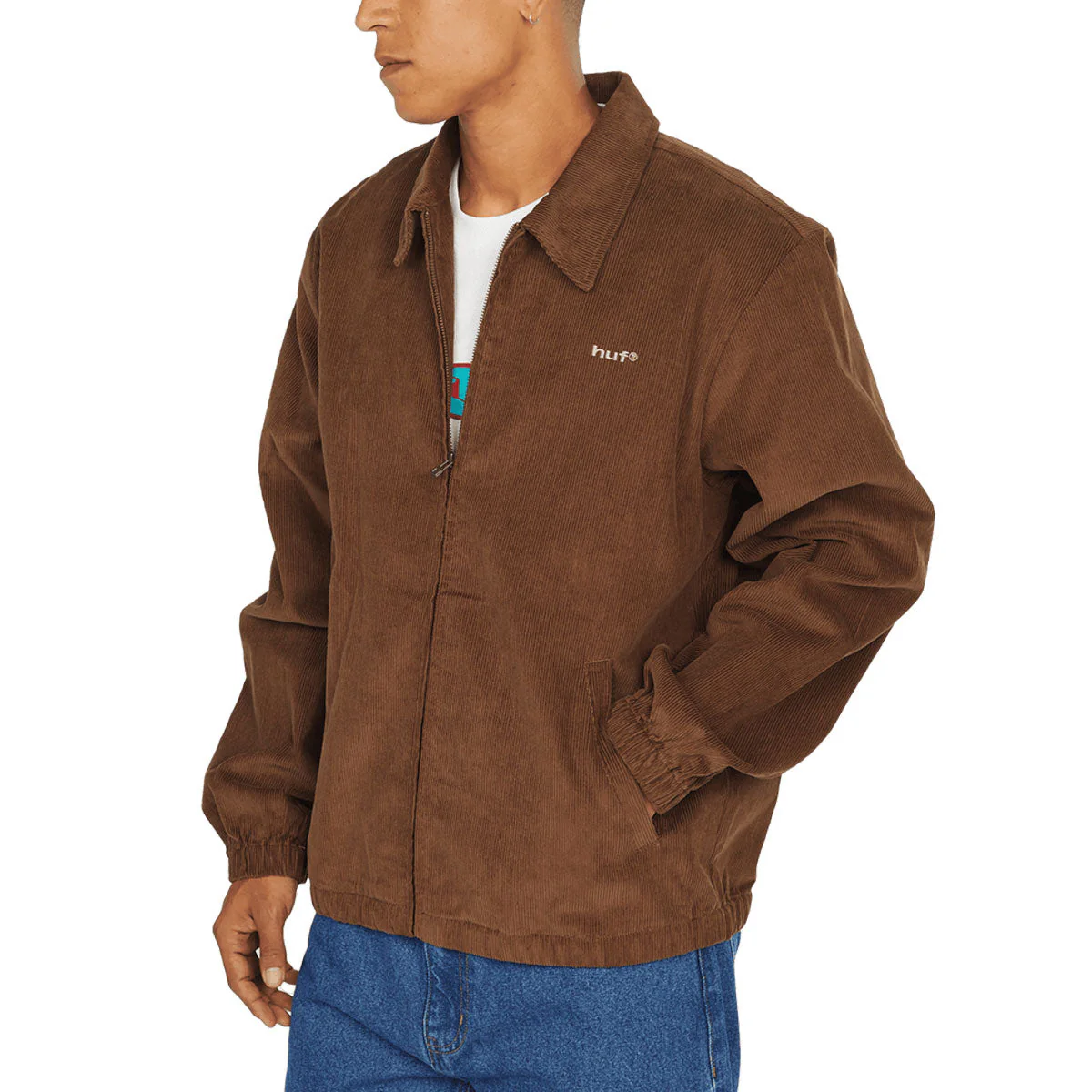 HUF 89 Corduroy Shop Jacket - Chocolate - Image 2