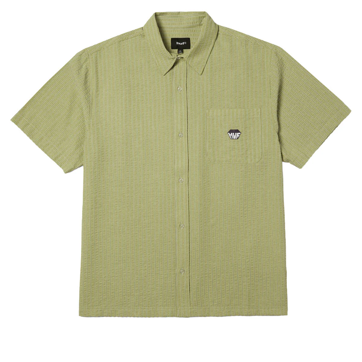 HUF Big Block Striped Shirt - Dried Herb