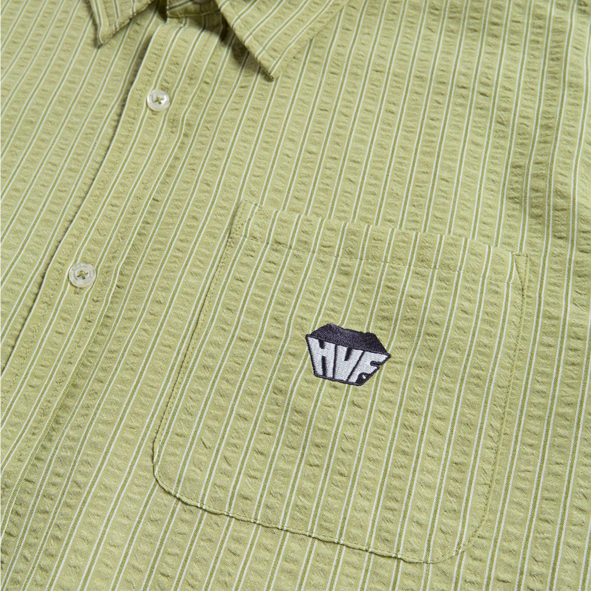 HUF Big Block Striped Shirt - Dried Herb - Image 3