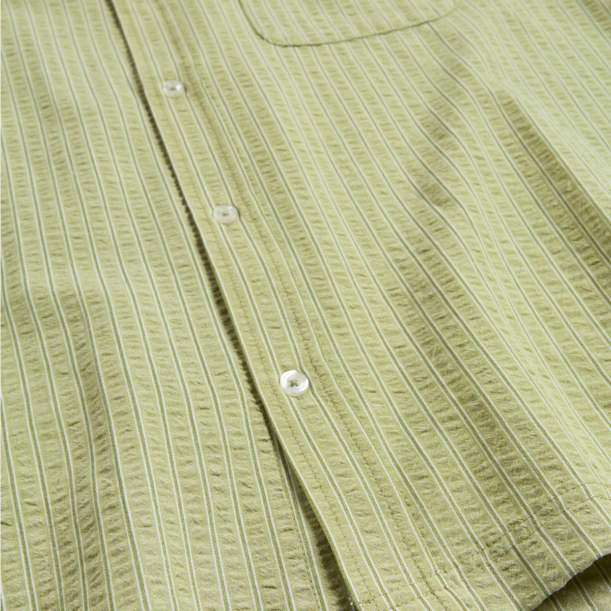 HUF Big Block Striped Shirt - Dried Herb - Image 4