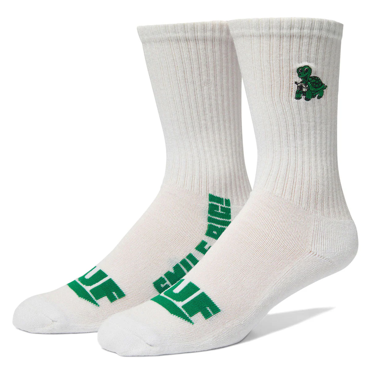 HUF Big Smile Crew Socks - White