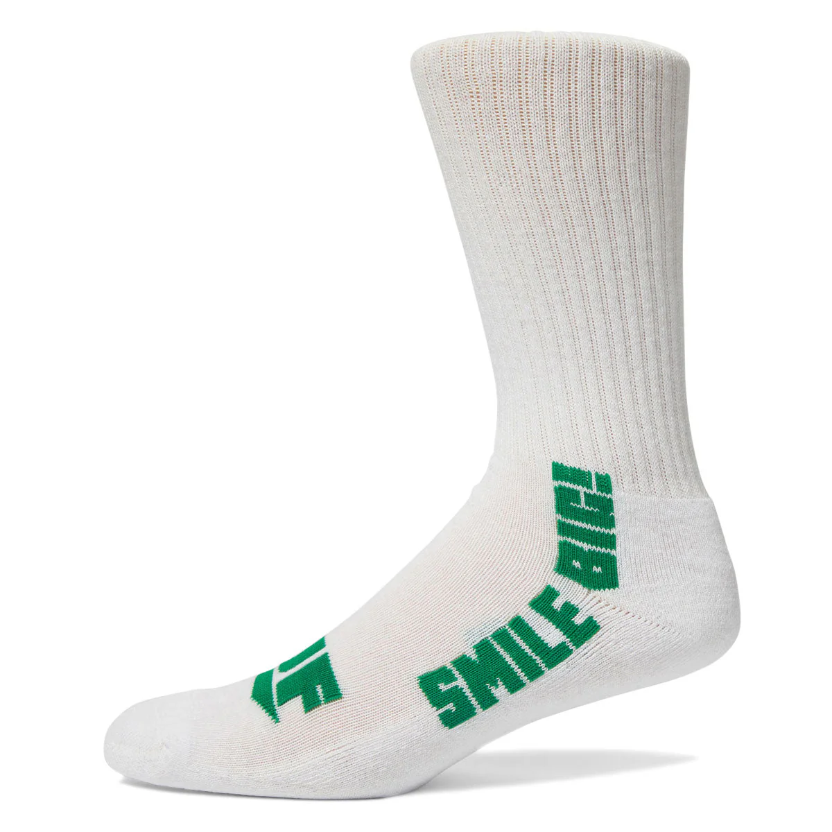 HUF Big Smile Crew Socks - White - Image 2