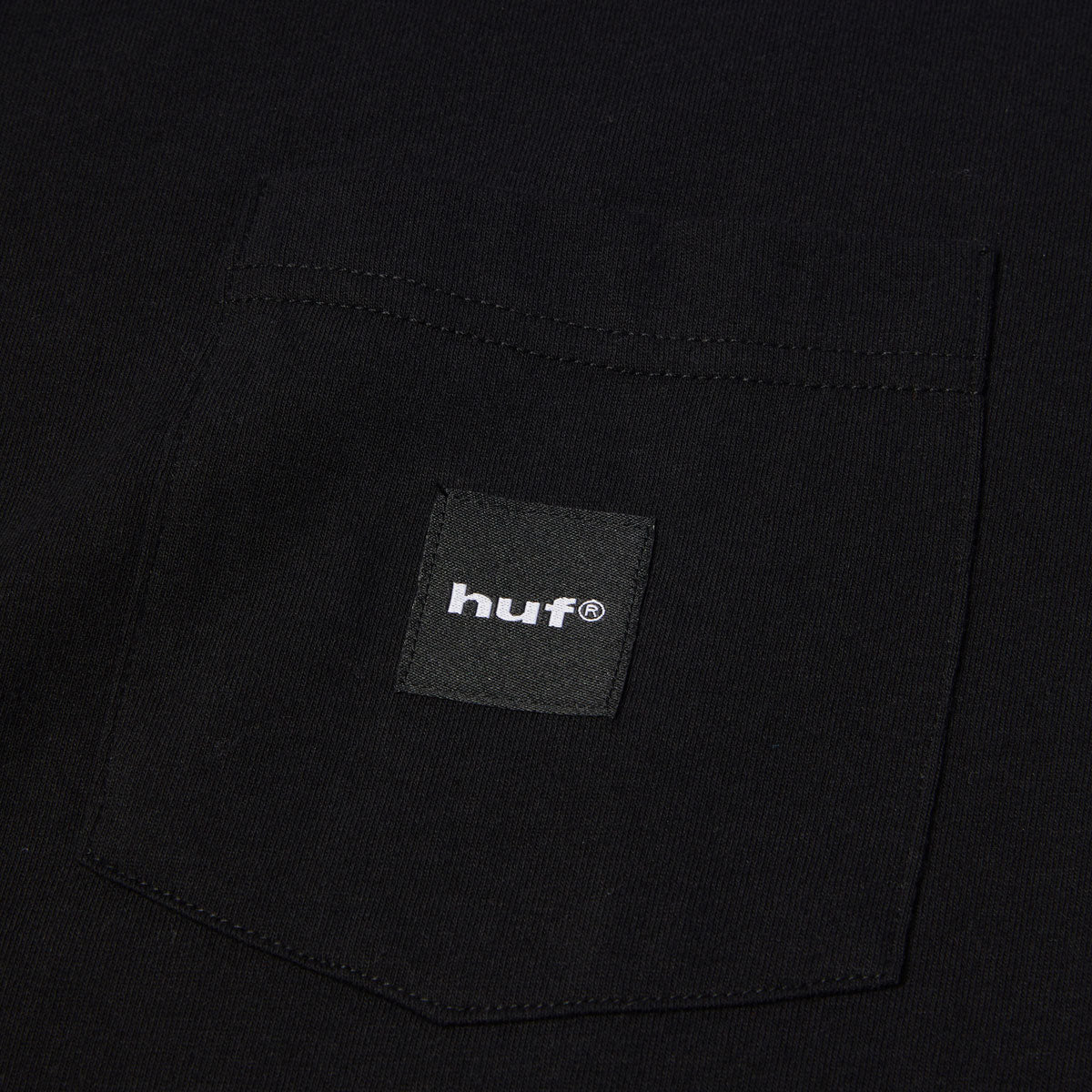HUF Box Logo Pocket T-Shirt - Black/Black - Image 2