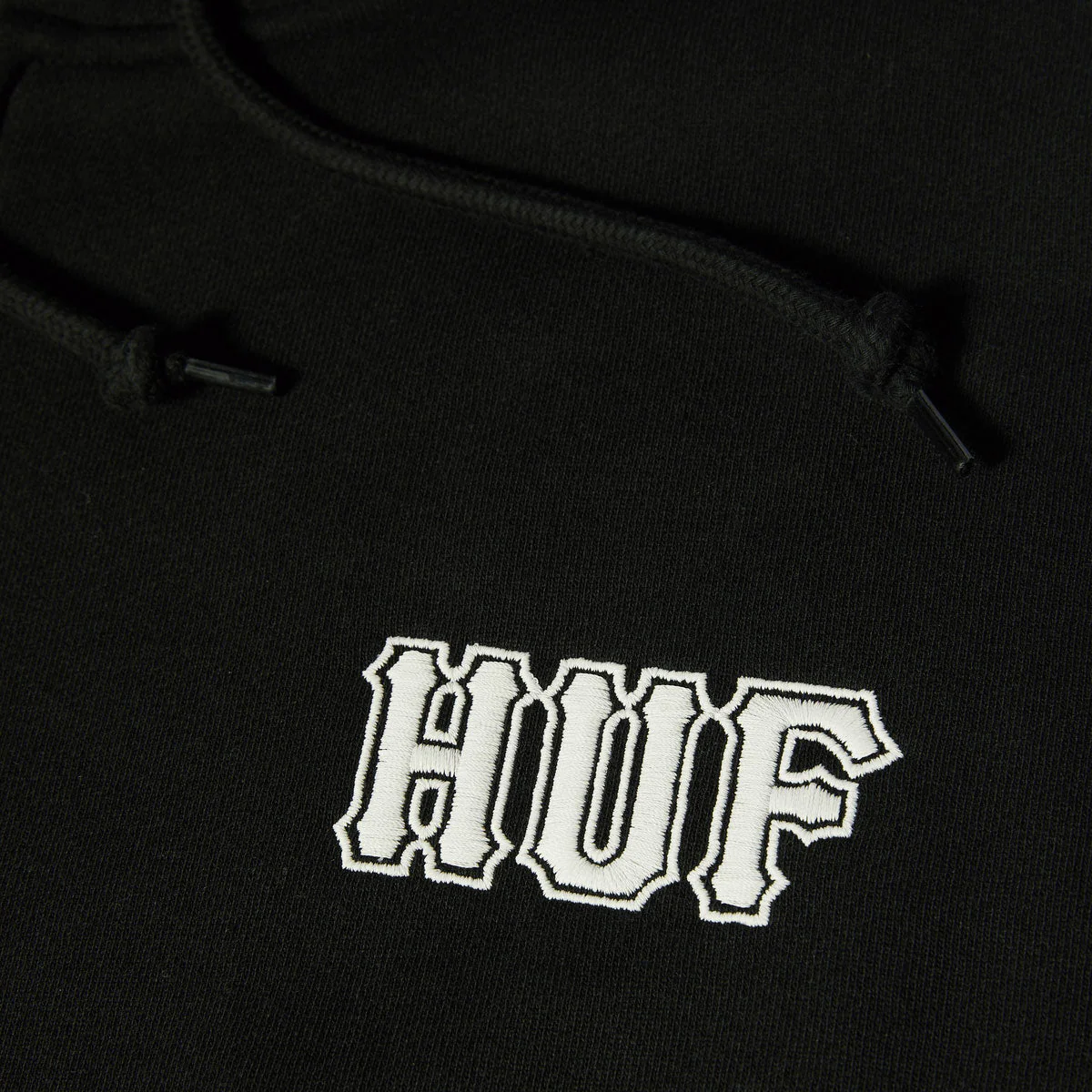 HUF Classic Logo Full Zip Hoodie - Black - Image 2