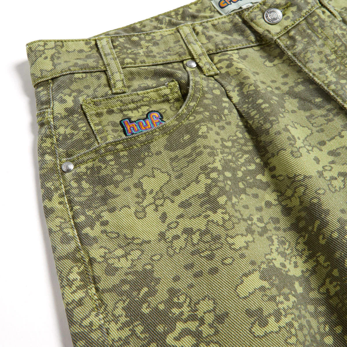 HUF Cromer Camo Jeans - Green - Image 3