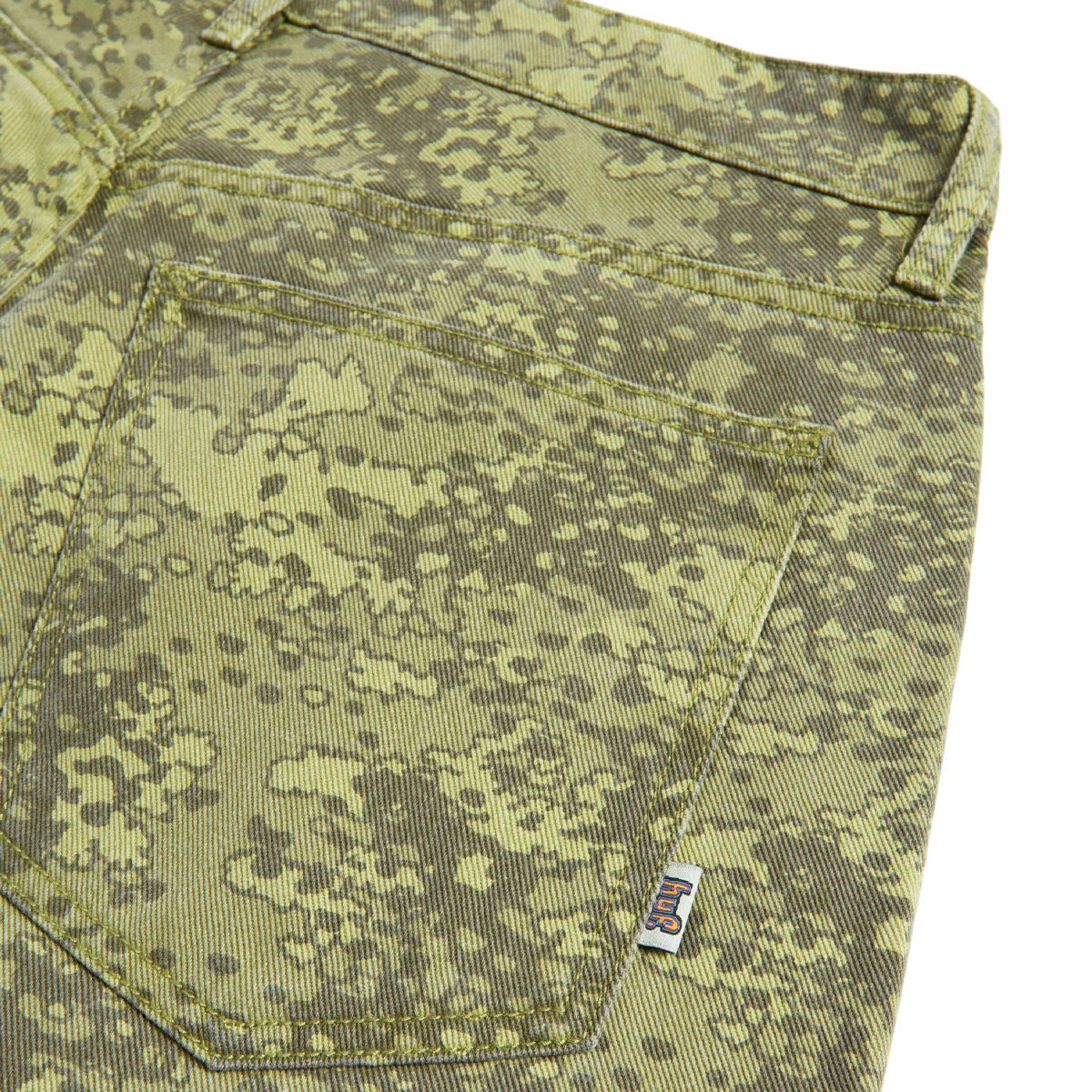 HUF Cromer Camo Jeans - Green - Image 4