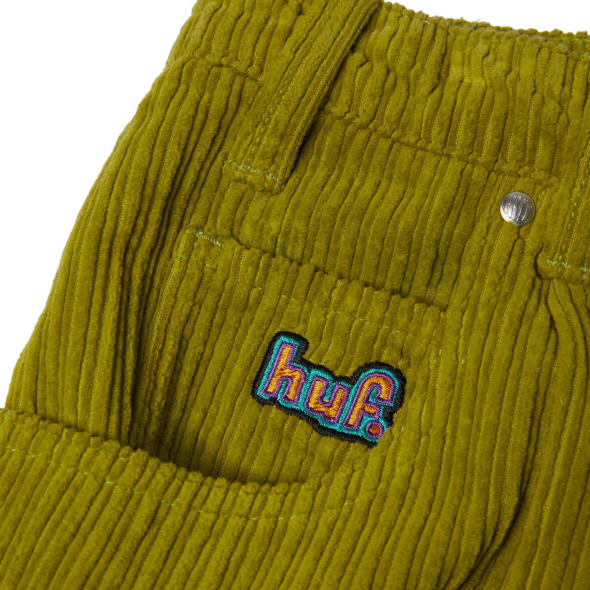 HUF Cromer Corduroy Shorts - Acid Green - Image 3