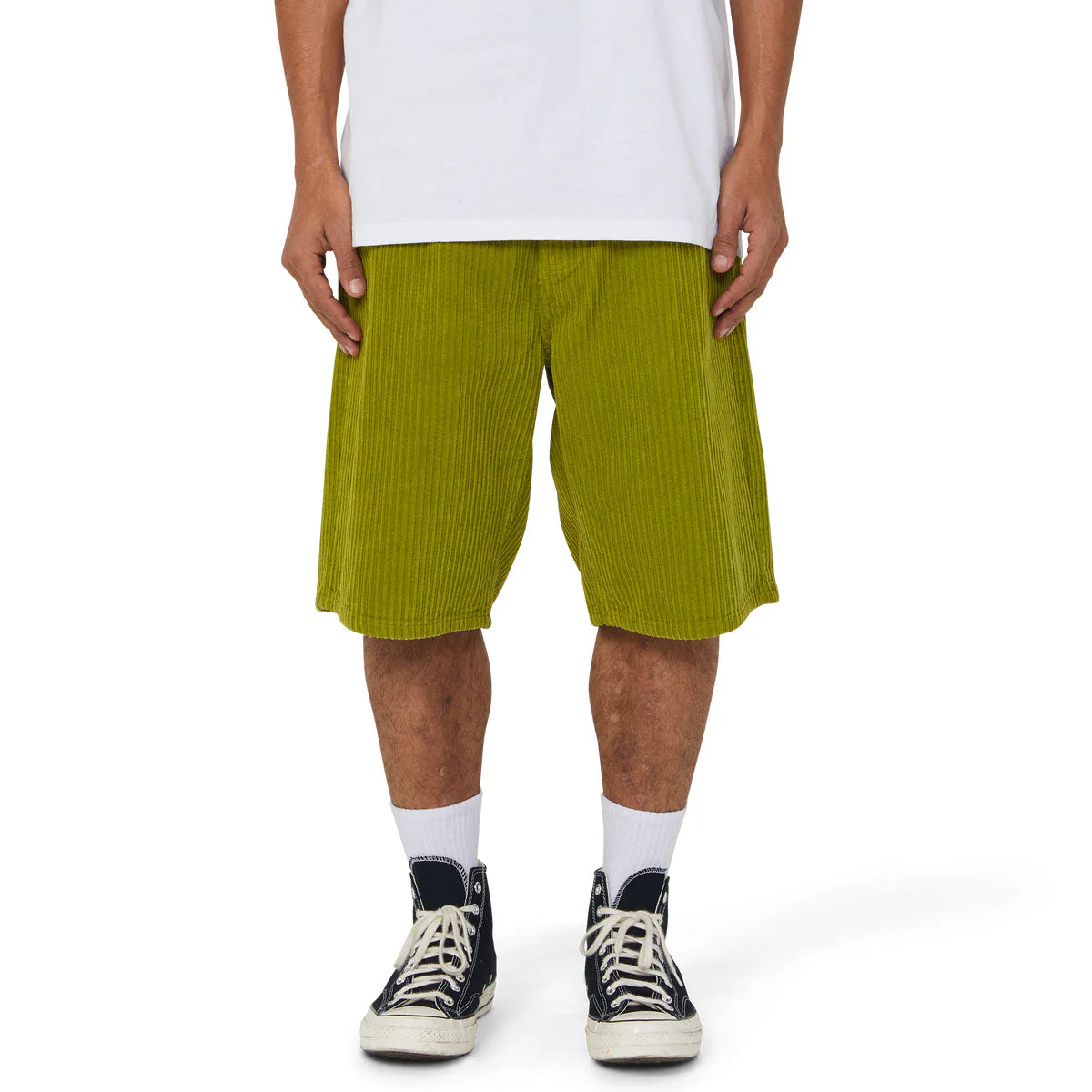 HUF Cromer Corduroy Shorts - Acid Green - Image 4