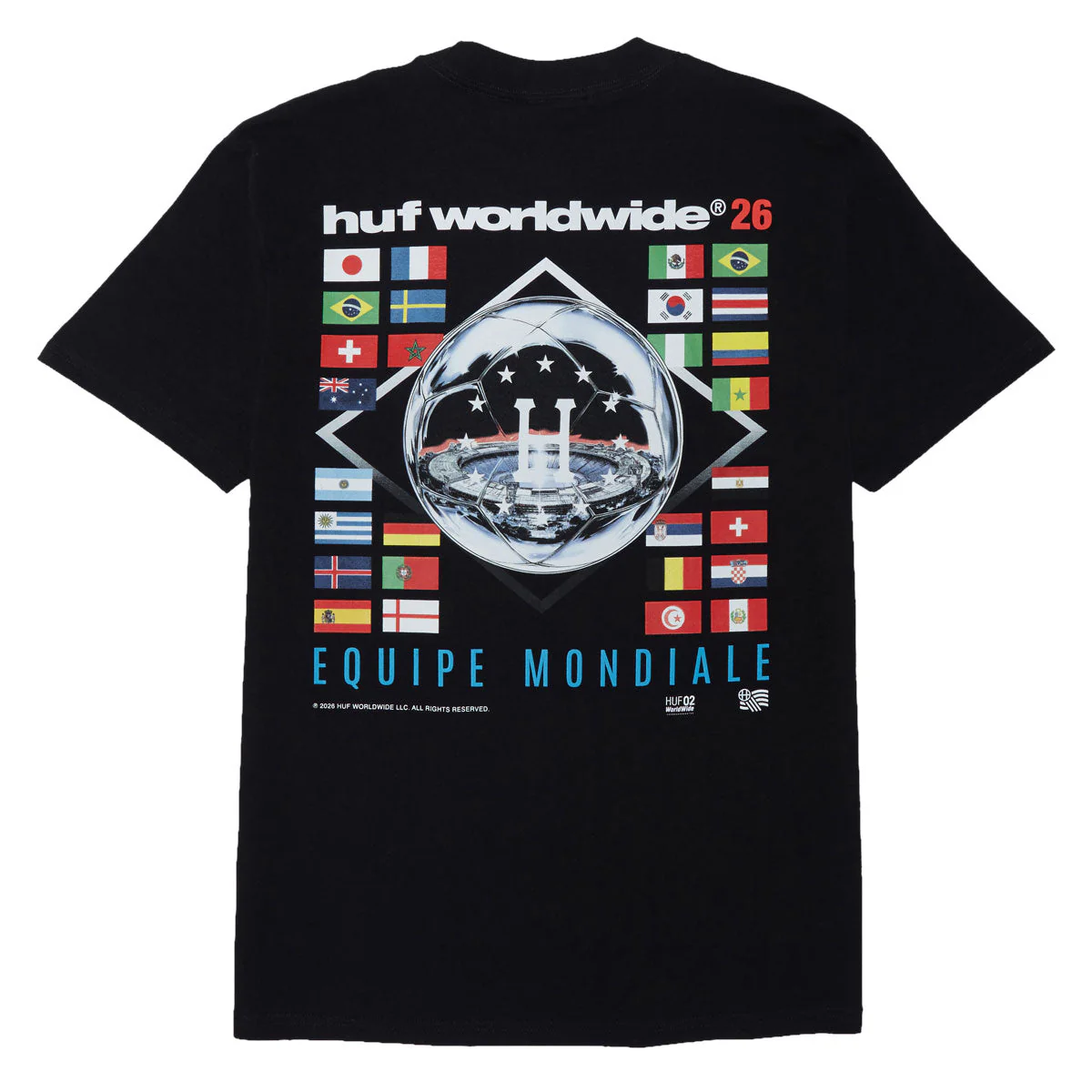 HUF Equipe Mondiale T-Shirt - Black - Image 2