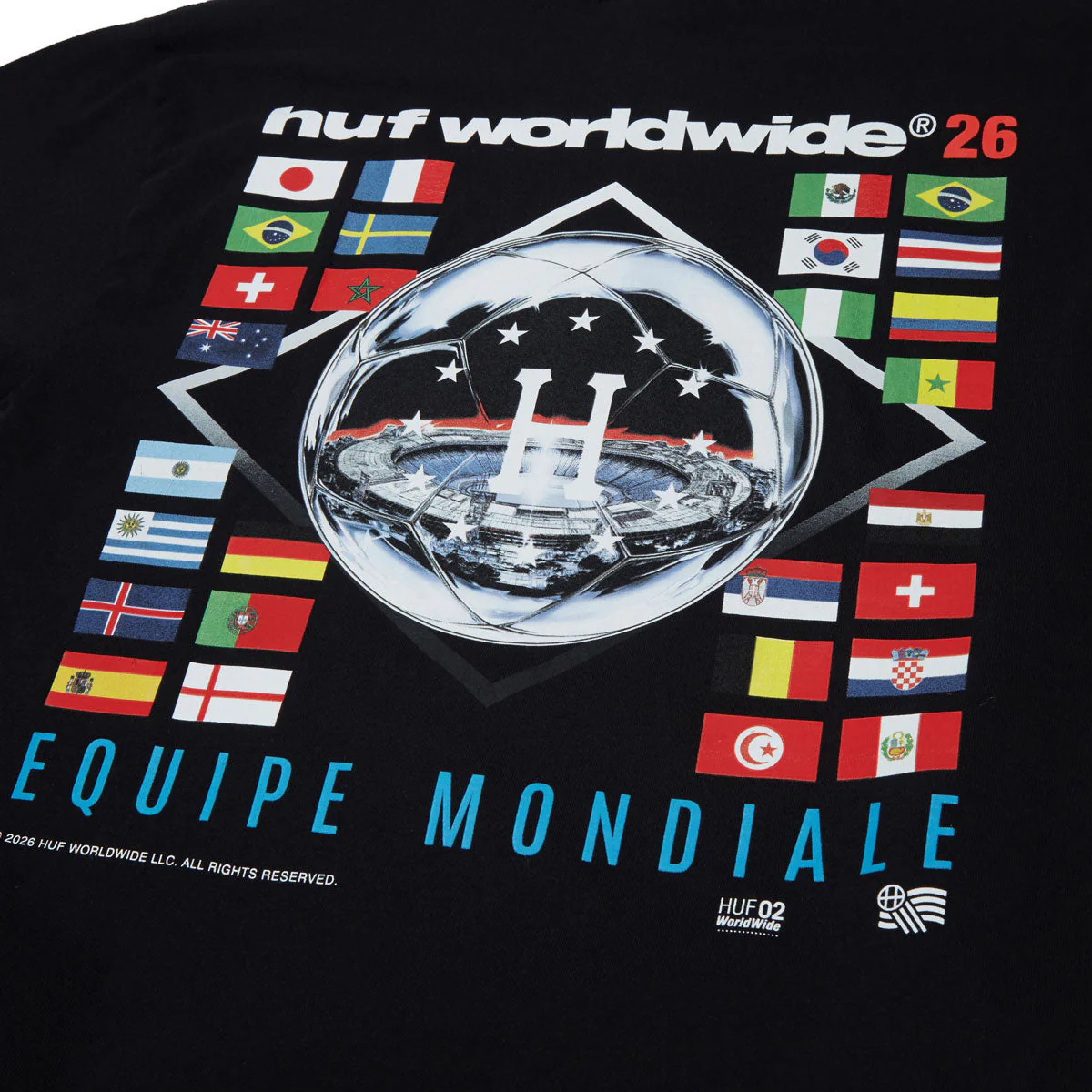 HUF Equipe Mondiale T-Shirt - Black - Image 4