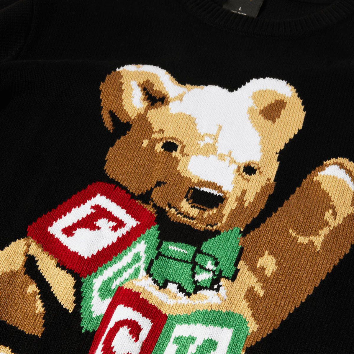 HUF Gift Bear Intarsia Sweatshirt - Black