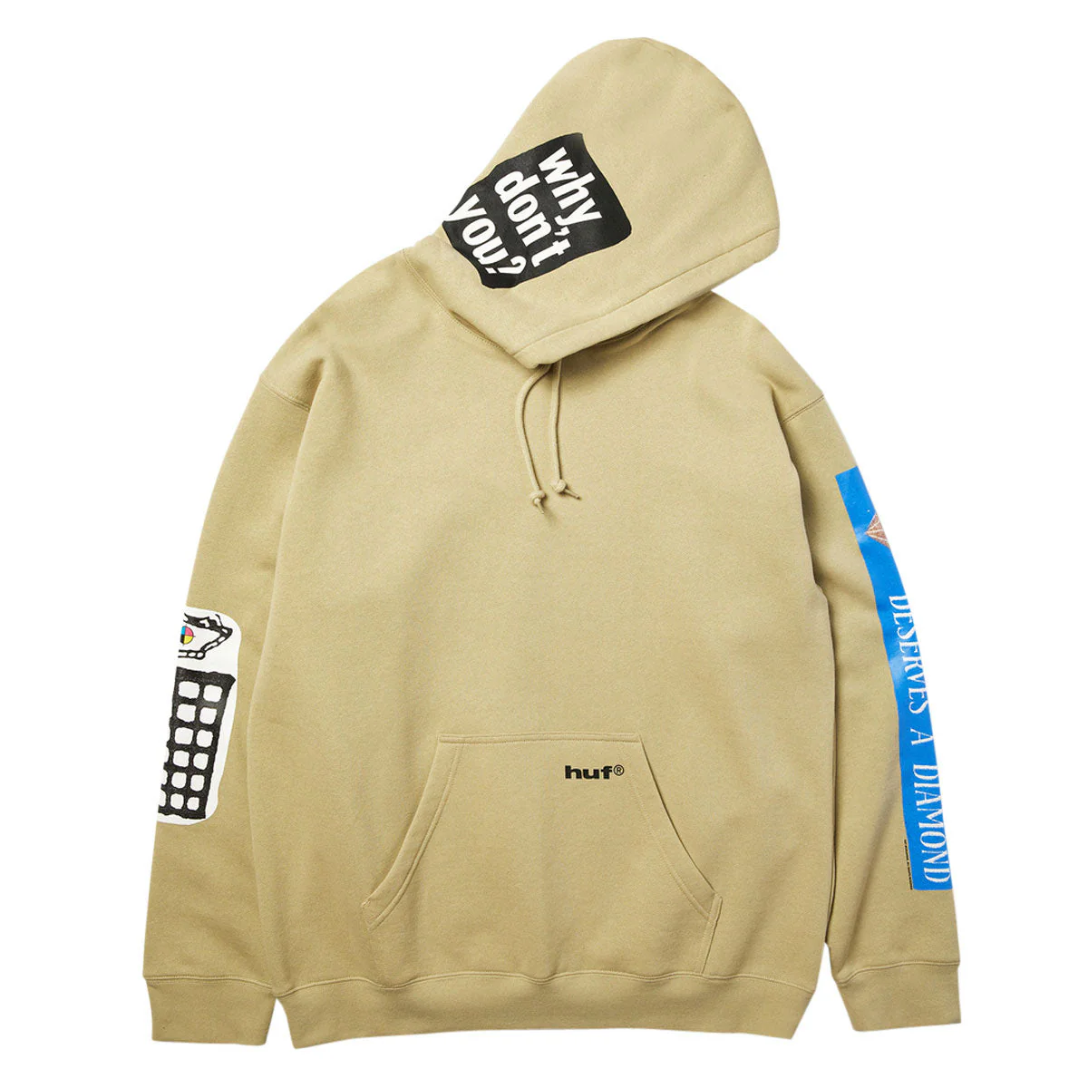 HUF Gimme The Loot Hoodie - Sand - Image 4