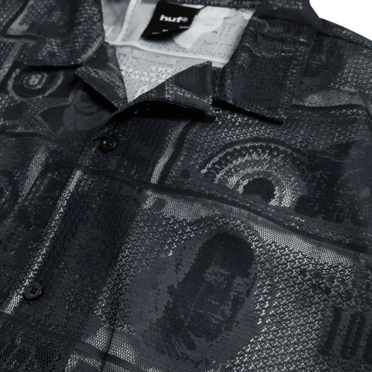 HUF Global Currency Lace Shirt - Black - Image 3