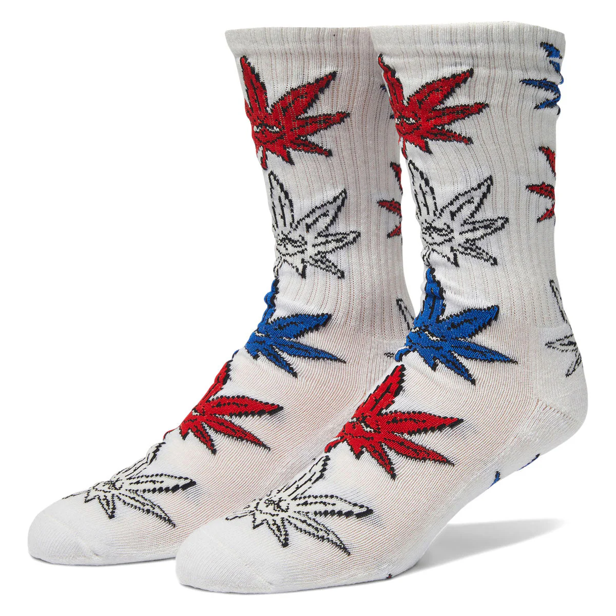 HUF Green Buddy Multi Socks - White