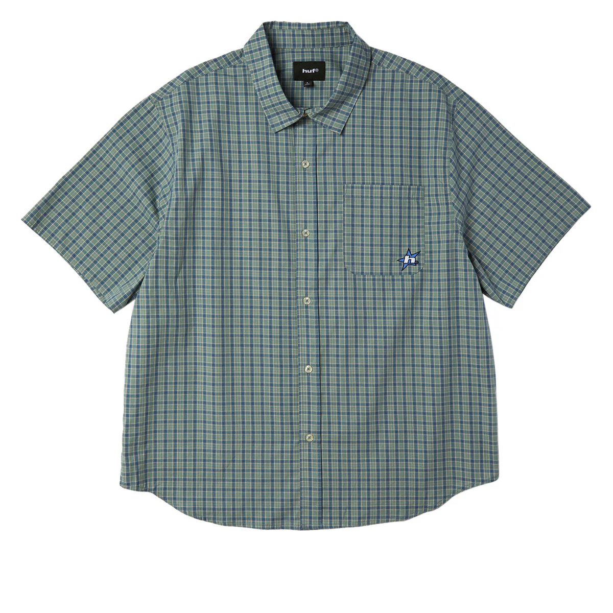 HUF H Star Plaid Shirt - Marine - Image 2