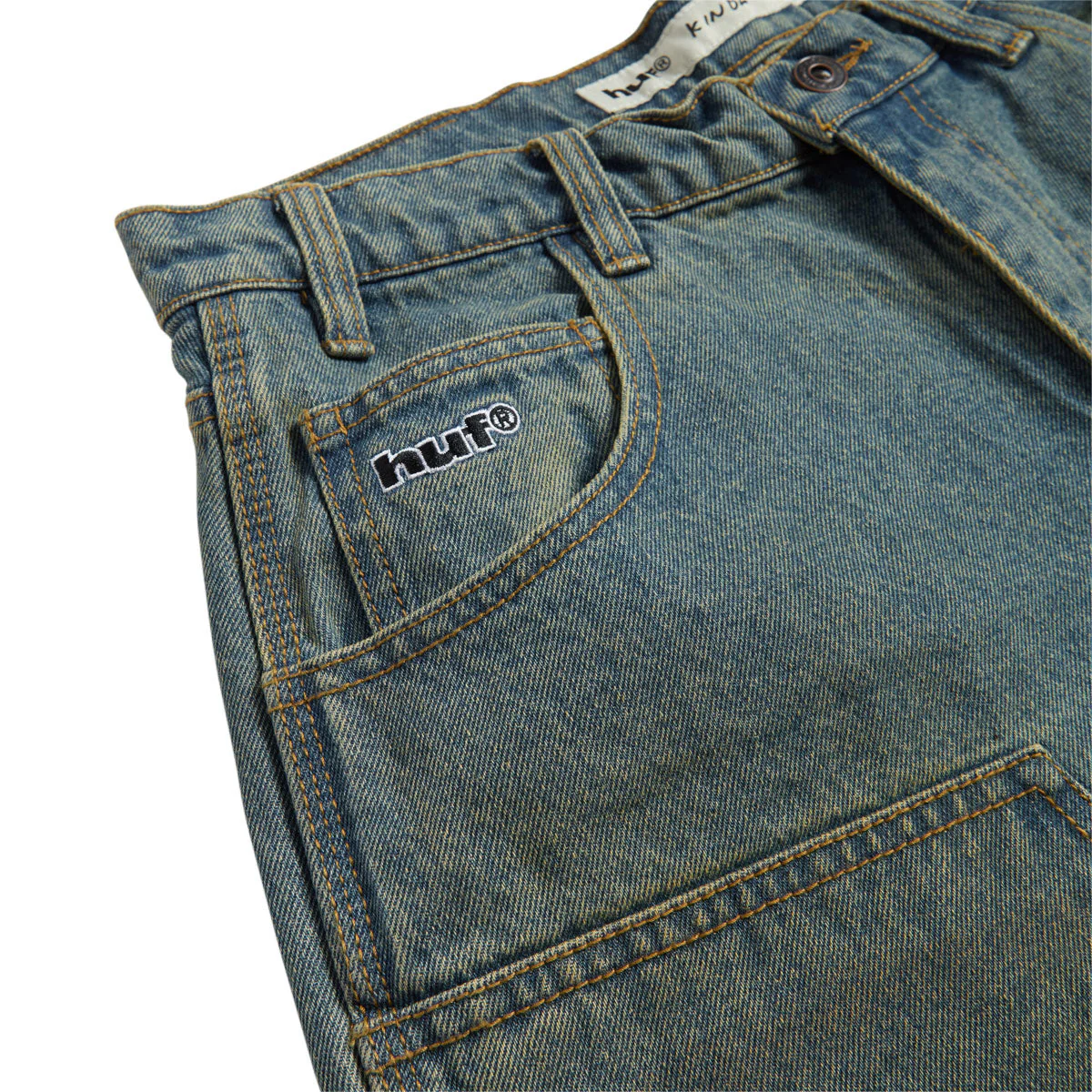 HUF Kinda Loose Double Knee Shorts - Dirty Wash - Image 3