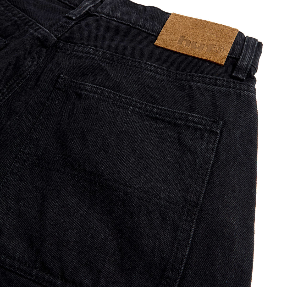 HUF Kinda Loose Double Knee Shorts - Faded Black - Image 4