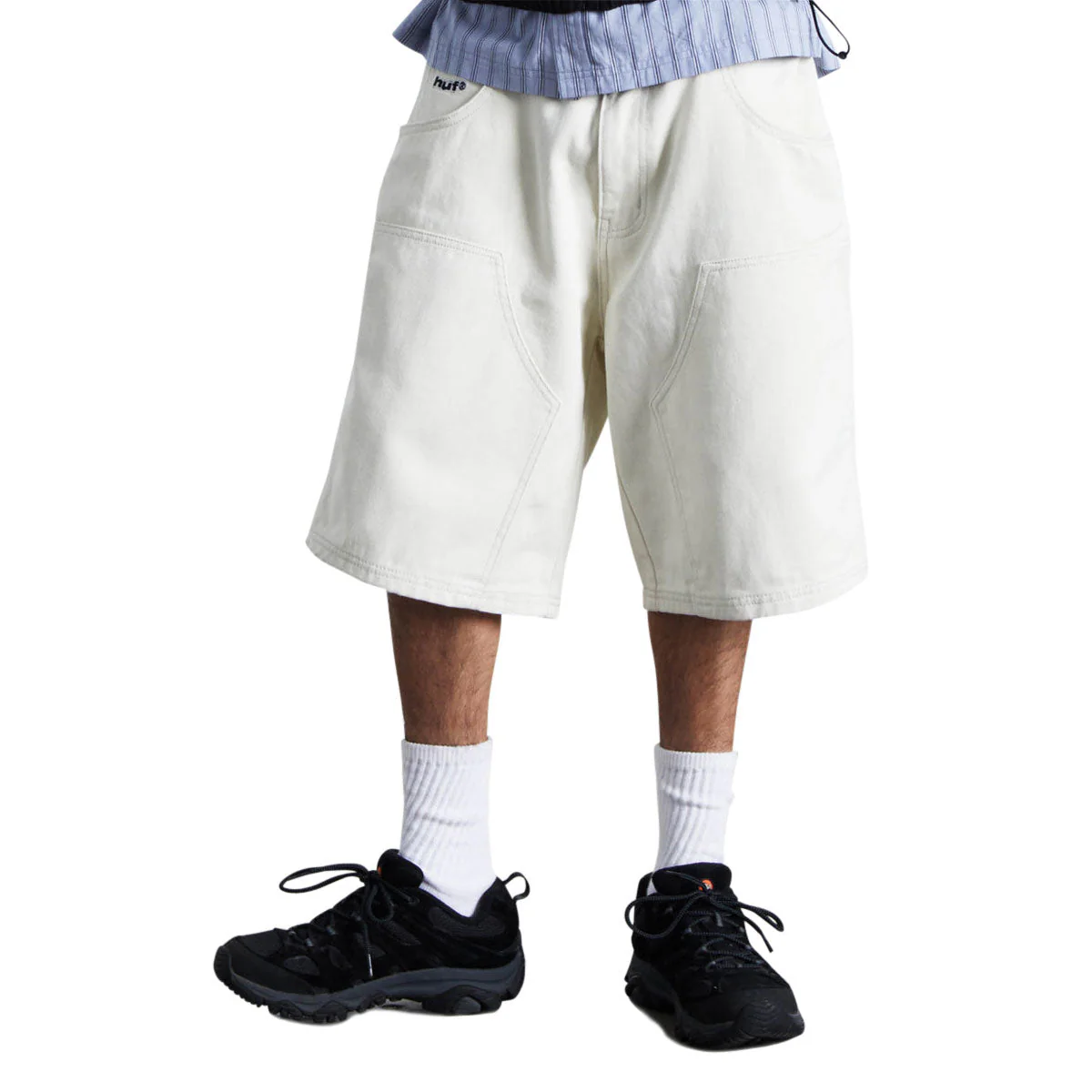 HUF Kinda Loose Double Knee Shorts - Natural - Image 3