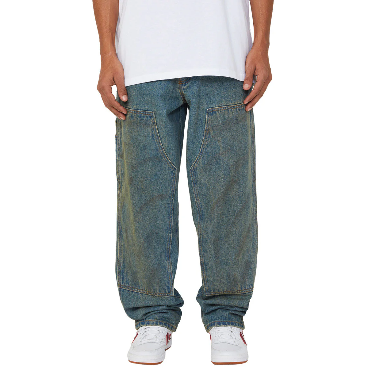 HUF Kinda Loose Double Knees Jeans - Dirty Wash
