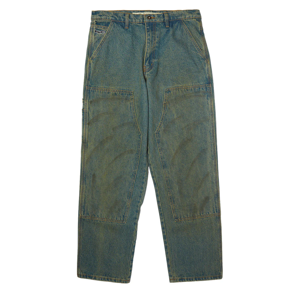 HUF Kinda Loose Double Knees Jeans - Dirty Wash - Image 4