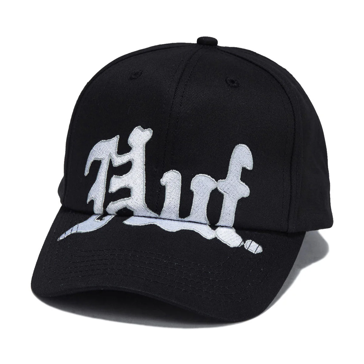 HUF Noble 6 Panel Snapback Hat - Black