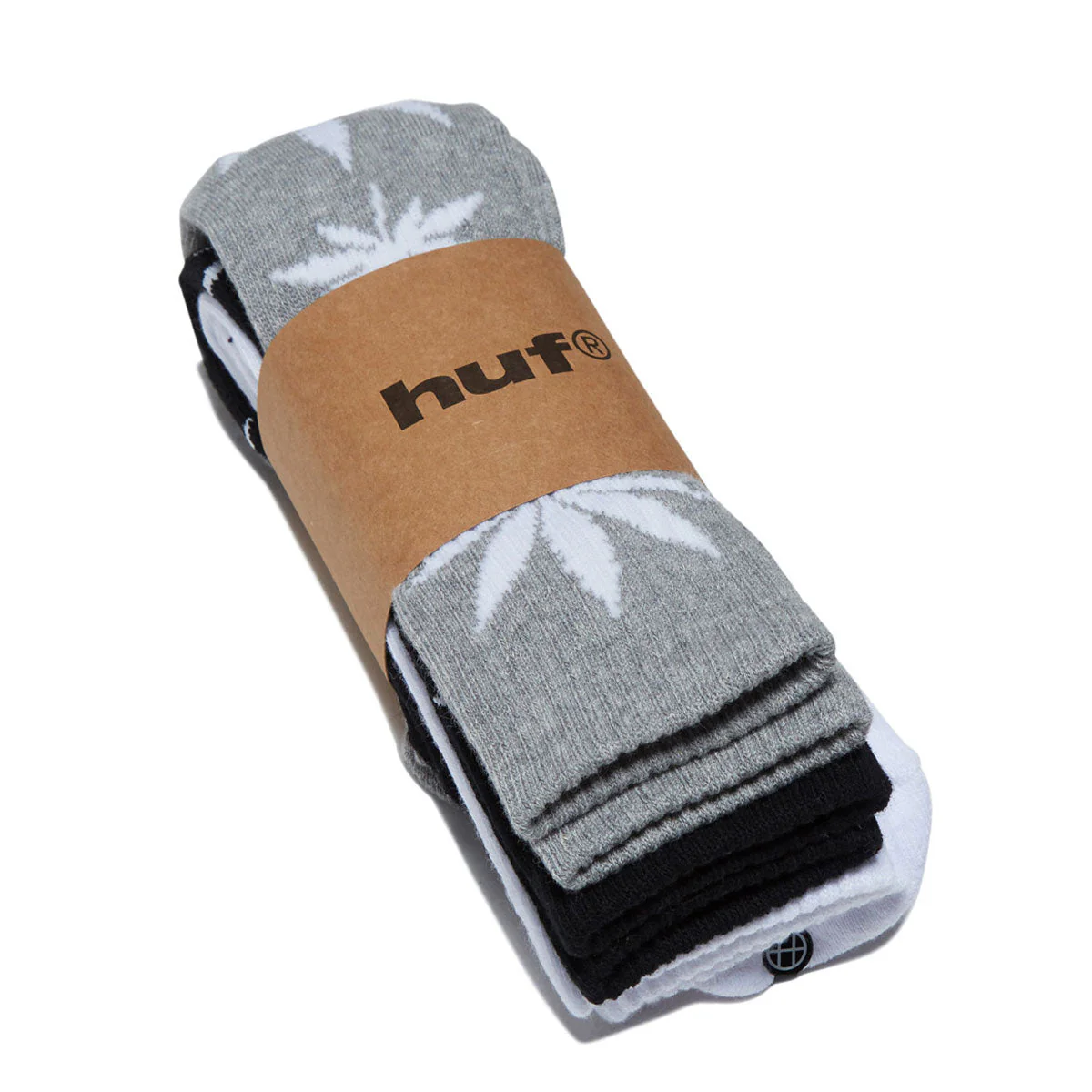 HUF Plantlife 3 Pack Of Socks - White/Black/Heather - Image 2