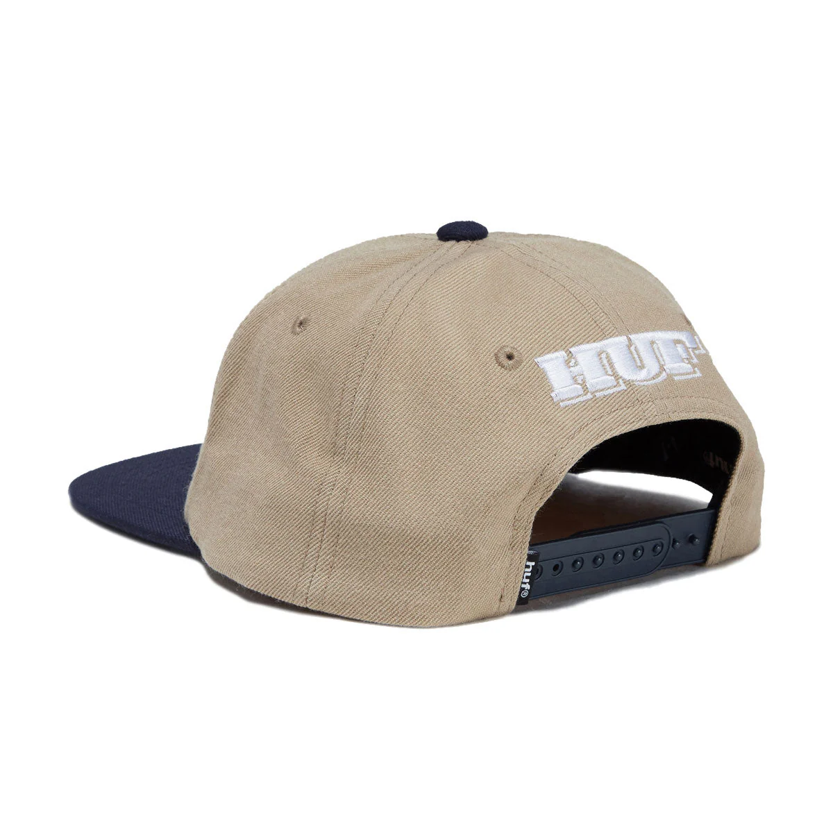 HUF Serif H 6 Panel Snapback Hat - Khaki - Image 2