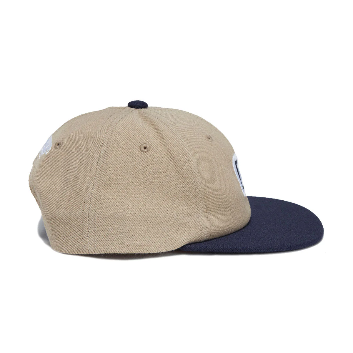 HUF Serif H 6 Panel Snapback Hat - Khaki - Image 4