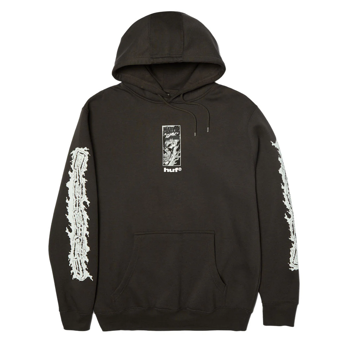HUF x Marvel Ghost Rider Hoodie - Washed Black - Image 3