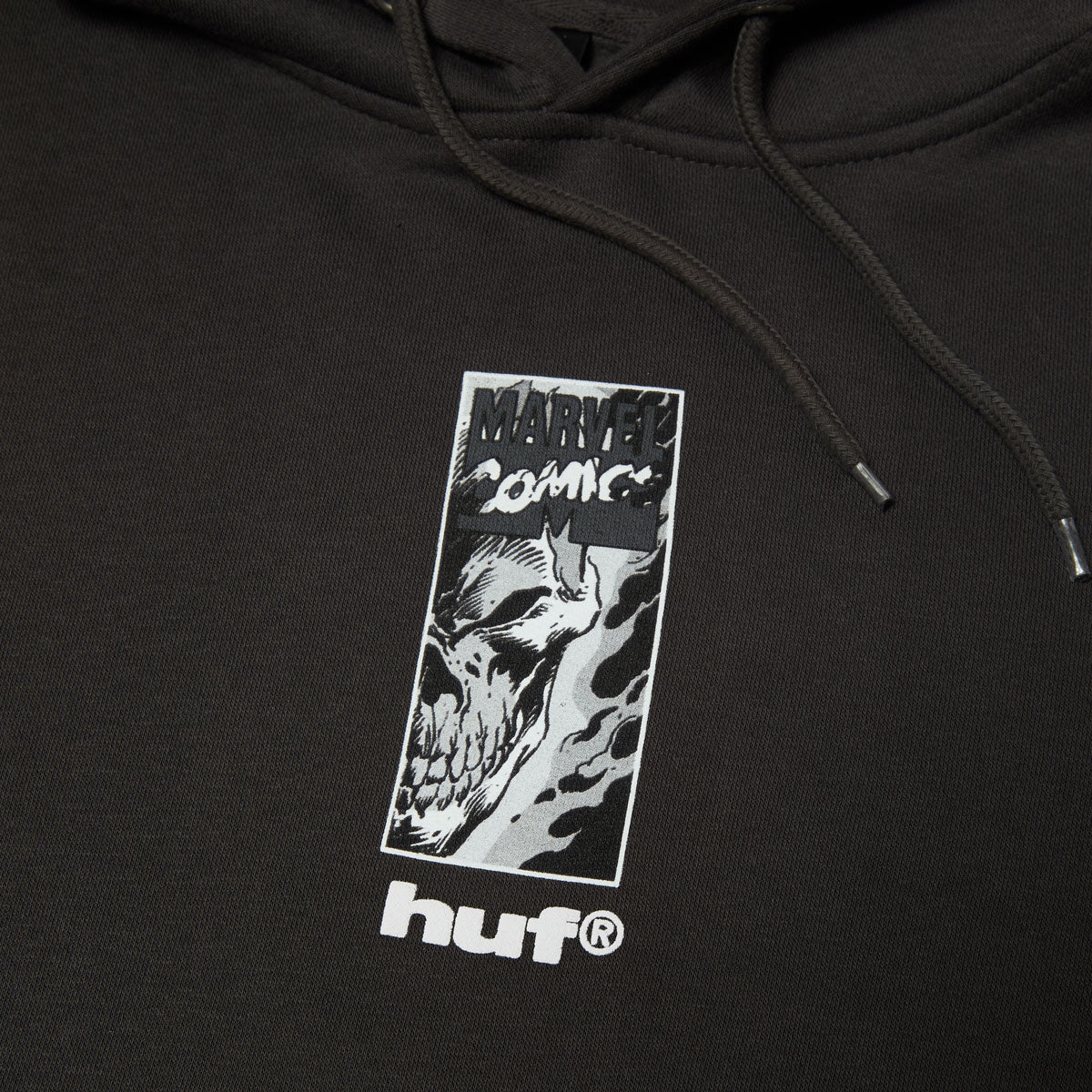 HUF x Marvel Ghost Rider Hoodie - Washed Black - Image 4