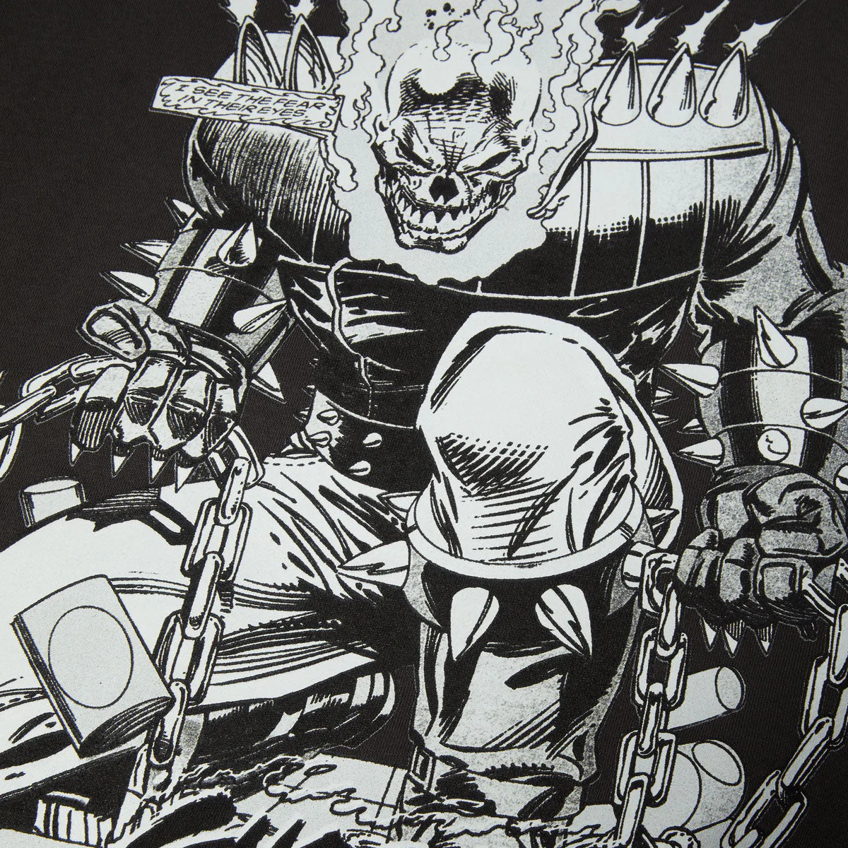 HUF x Marvel Ghost Rider Hoodie - Washed Black - Image 5