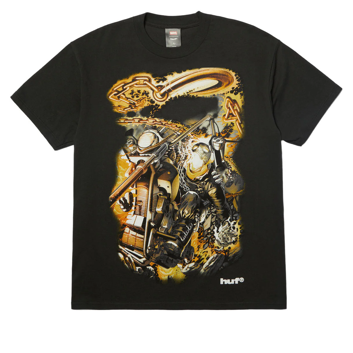HUF x Marvel Ghost Rider Vengeance T-Shirt - Washed Black