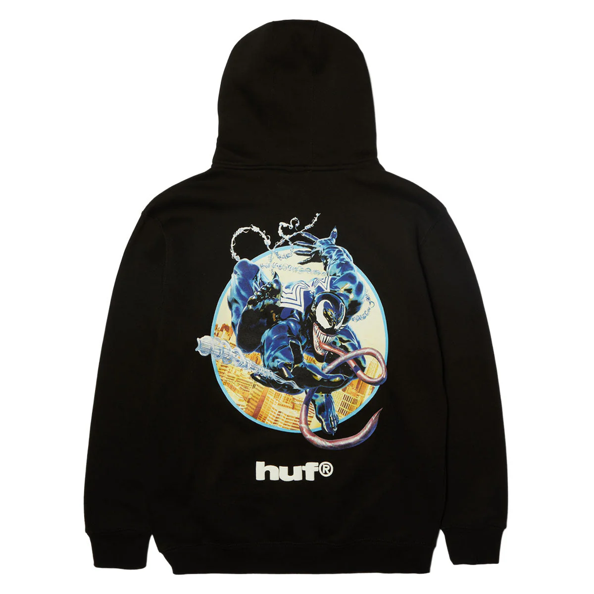 HUF x Marvel Venom Full Zip Hoodie - Black - Image 2