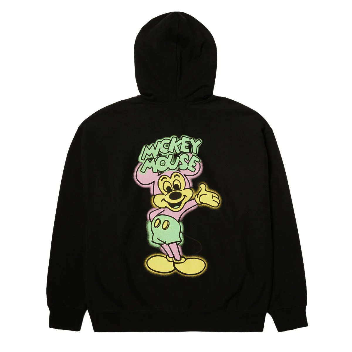 HUF x Mickey Mouse Spray Full Zip Hoodie - Black - Image 2