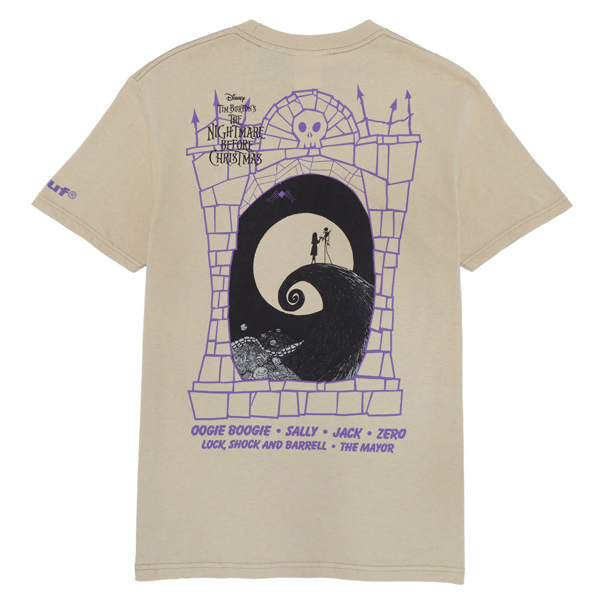 HUF x Nightmare Before Christmas Cast T-Shirt - Sand - Image 2