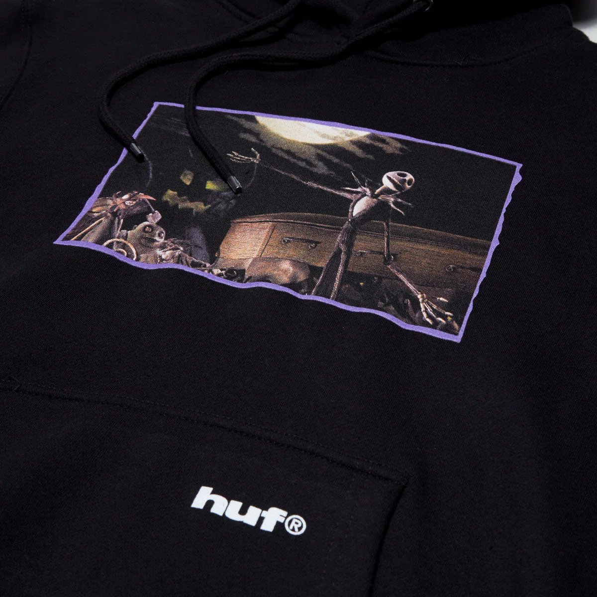 HUF x Nightmare Before Christmas Jack Town Meeting Hoodie - Black - Image 3