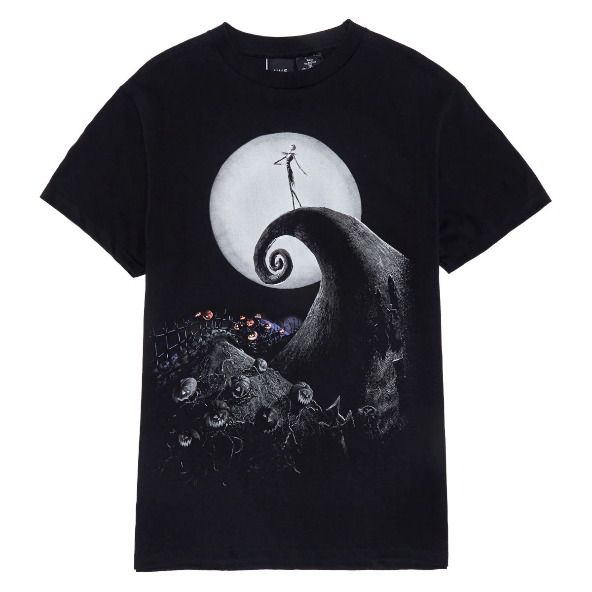 HUF x Nightmare Before Christmas Spiral Hill T-Shirt - Black