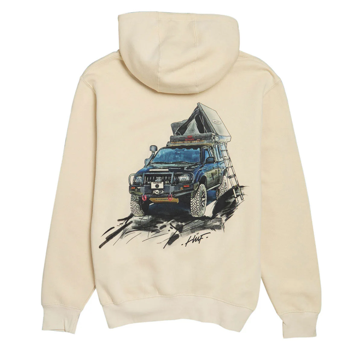 HUF x Toyota Trailhunter Tacoma Overland Hoodie - Sand - Image 2